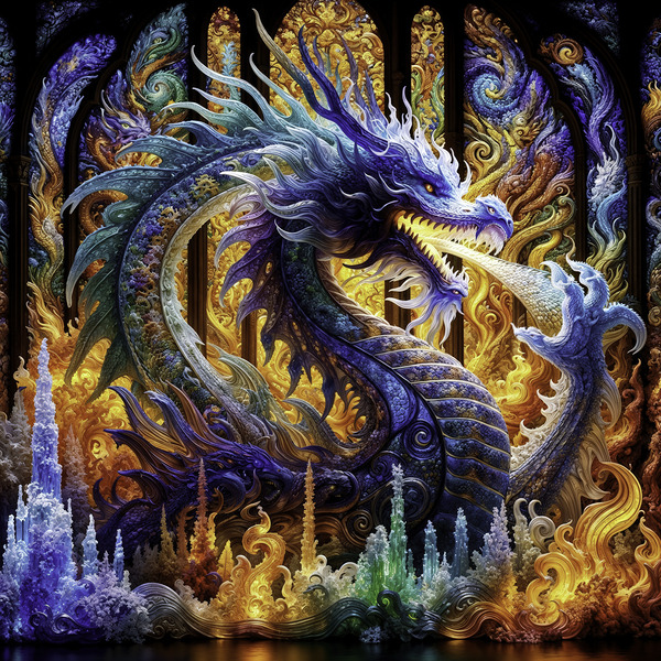 Stained Glass Dragon